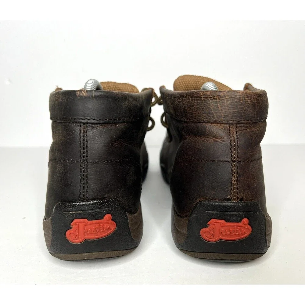 Justin Original Cappie Chukka Electrical Steel Toe Men's Brown Work Boot 8 M